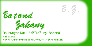 botond zakany business card